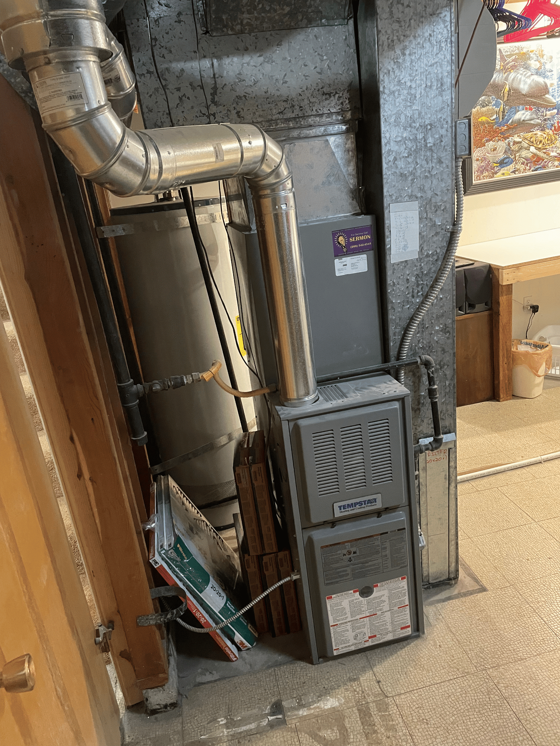HVAC residential tempstar furnace install HVAC residential tempstar furnace install